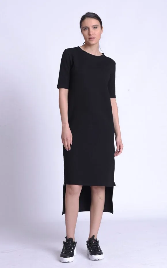 Asymmetric T-Shirt Gray Dress