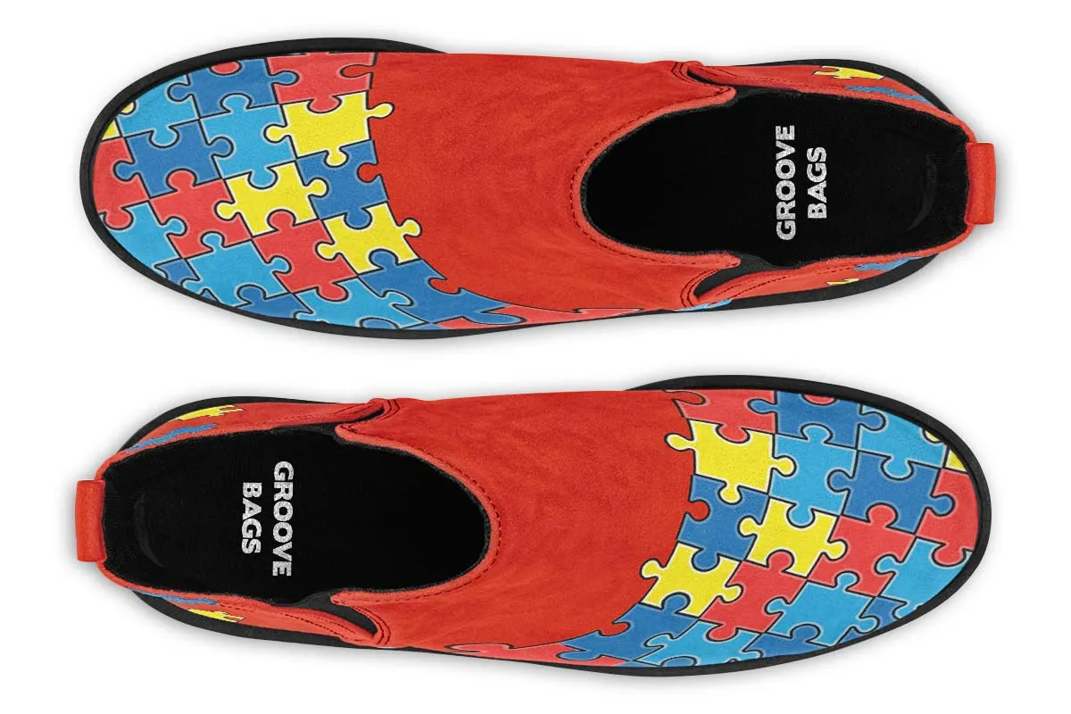 Autism Awareness Puzzle Neat Vibe Boots