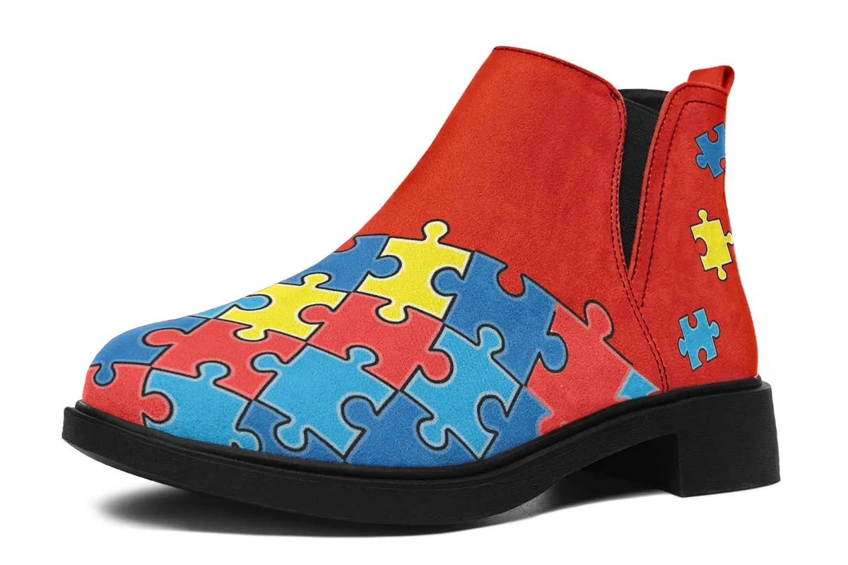 Autism Awareness Puzzle Neat Vibe Boots