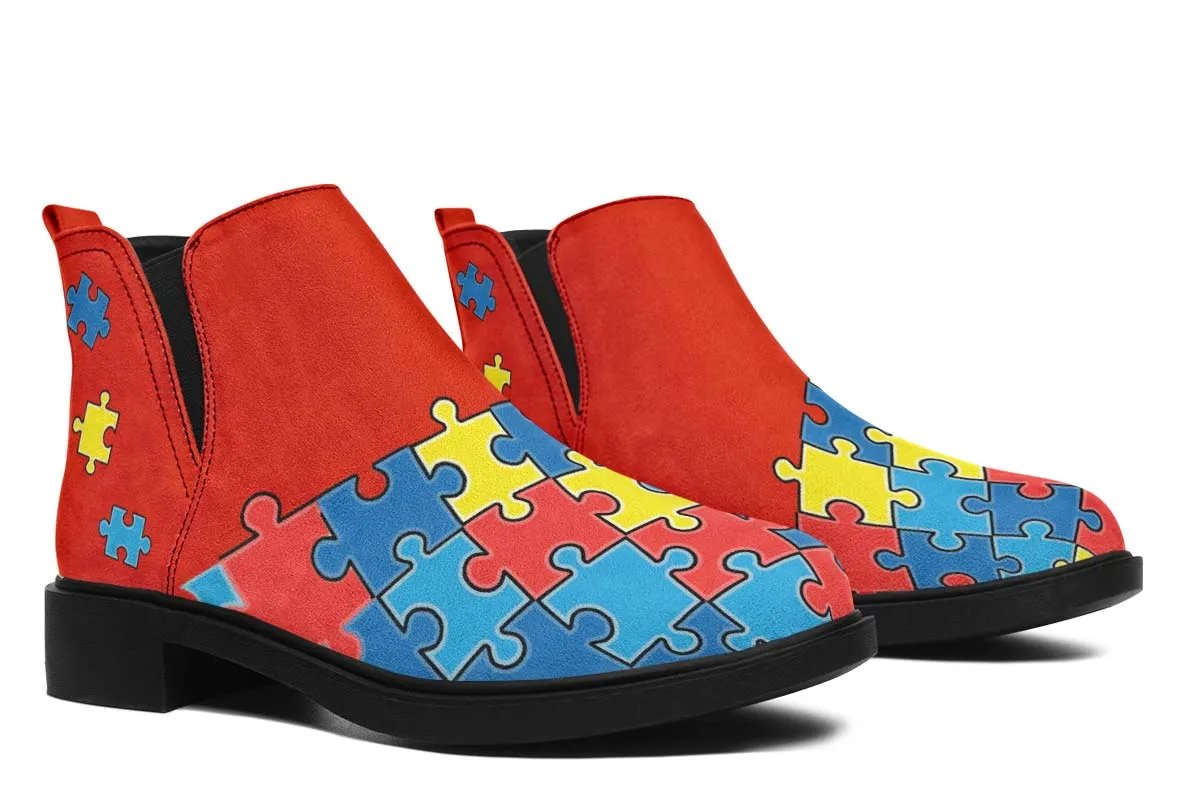 Autism Awareness Puzzle Neat Vibe Boots