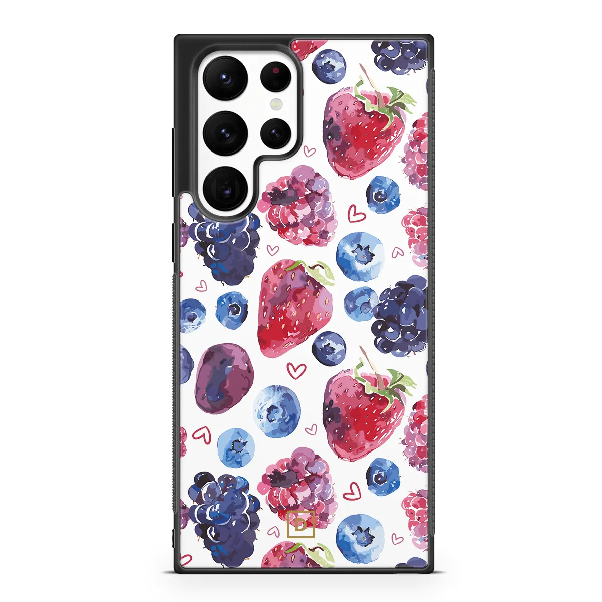 Berry Romance Rubber Phone Case