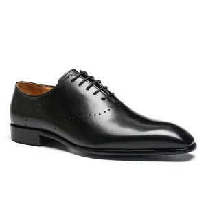 Black calf leather Oxford shoes