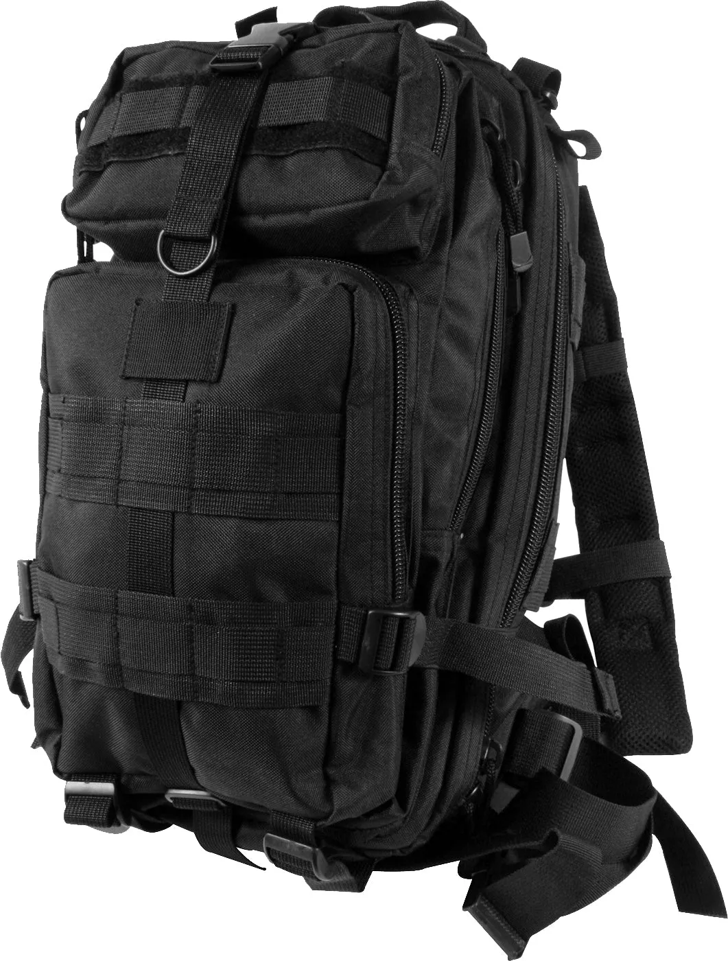 Black - Military MOLLE Compatible Medium Transport Pack