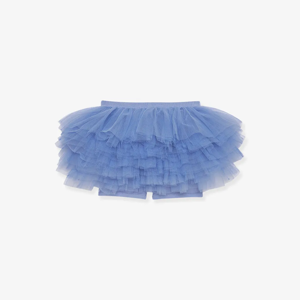 Blue Dew Tulle Skort