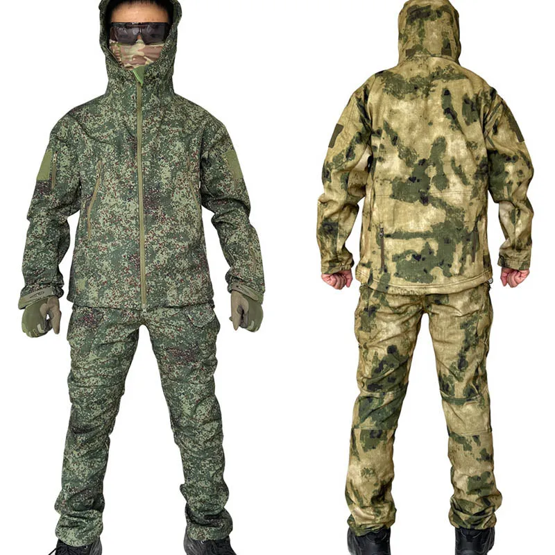 Camouflage Windproof Thickened Waterproof Tactical Jacket Trouser Suits