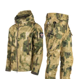 Camouflage Windproof Thickened Waterproof Tactical Jacket Trouser Suits