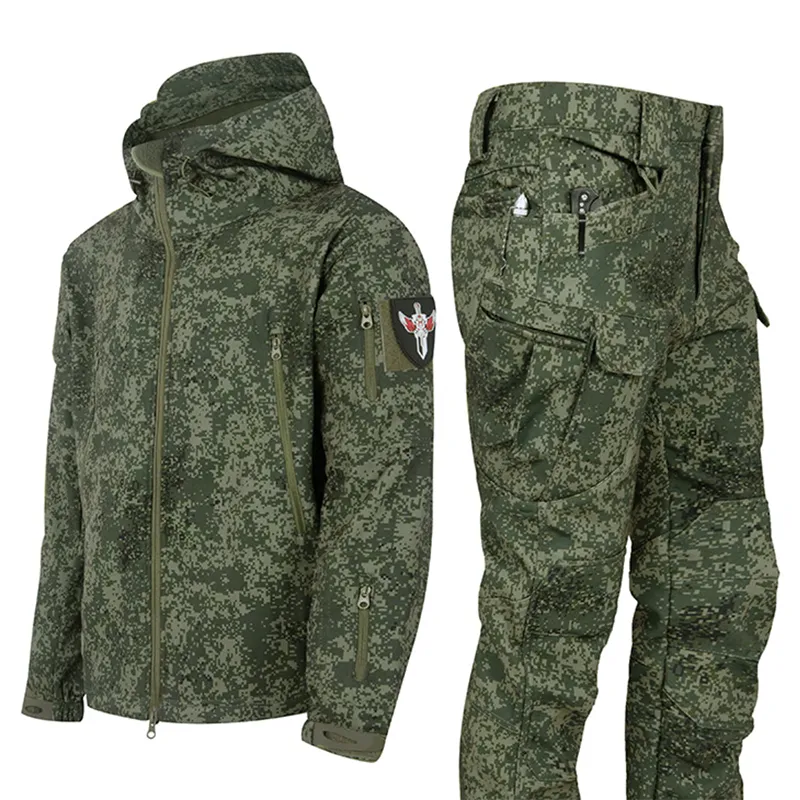 Camouflage Windproof Thickened Waterproof Tactical Jacket Trouser Suits