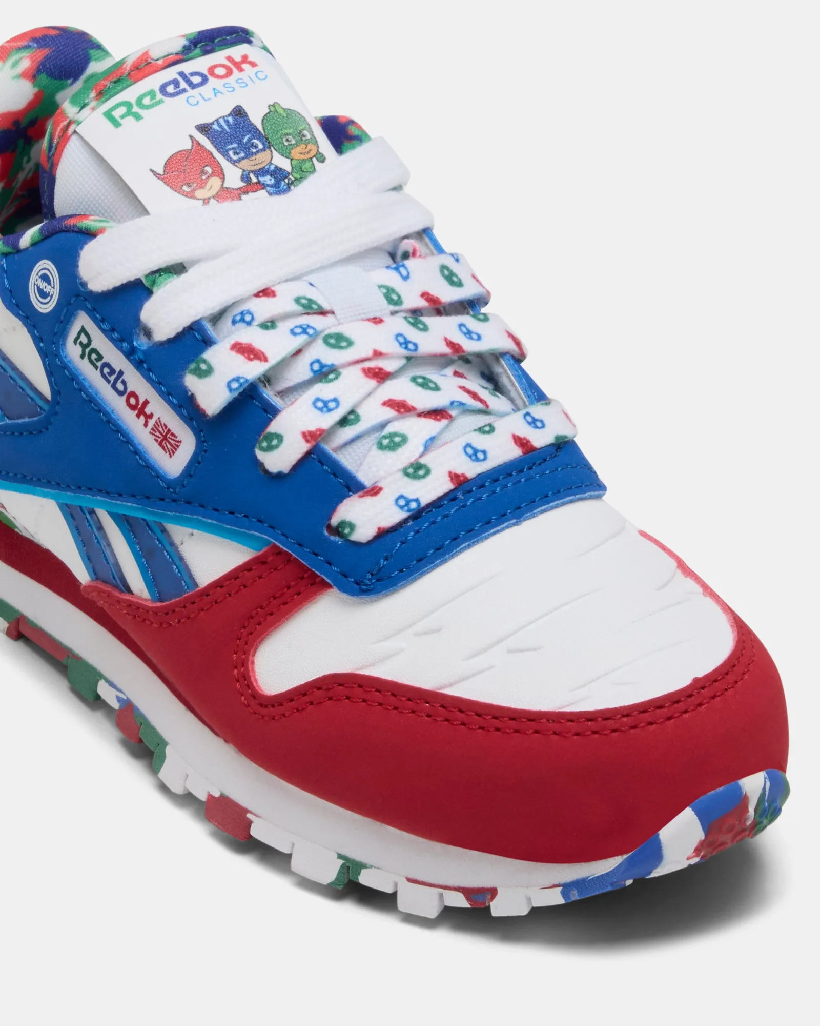 Classic Leather Step N Flash White/Blue Blast/Mars Red