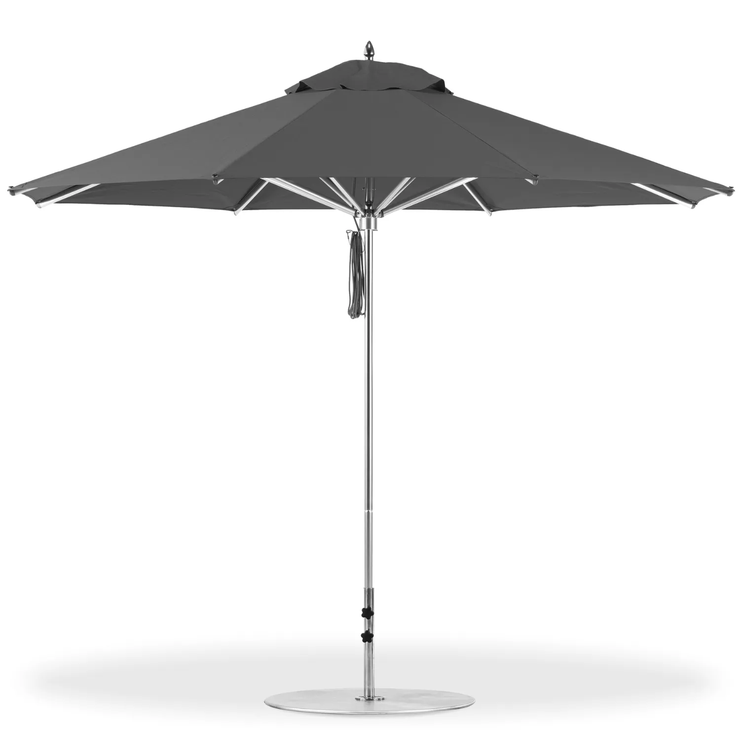 Designer 11' Octagon Dark Grey Market Umbrella