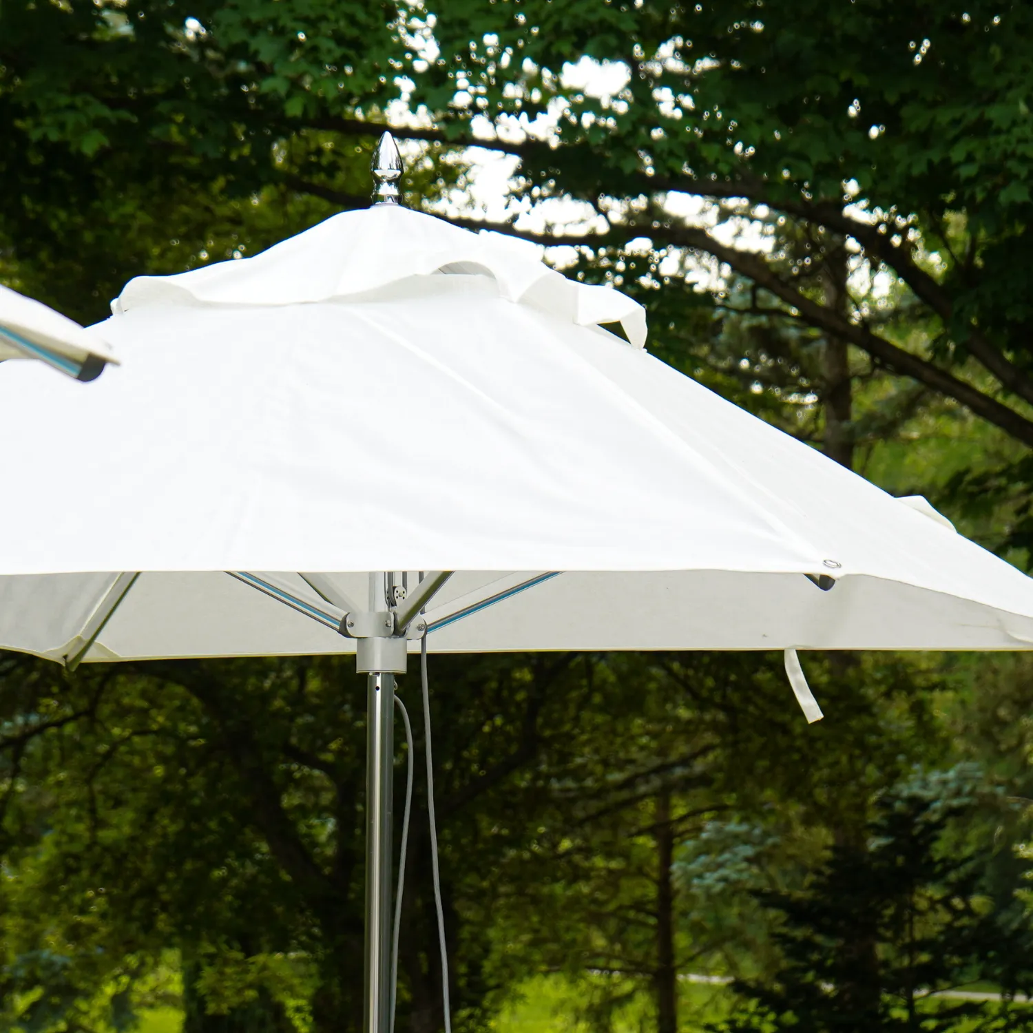 Designer 6.5' Square White Market Umbrella