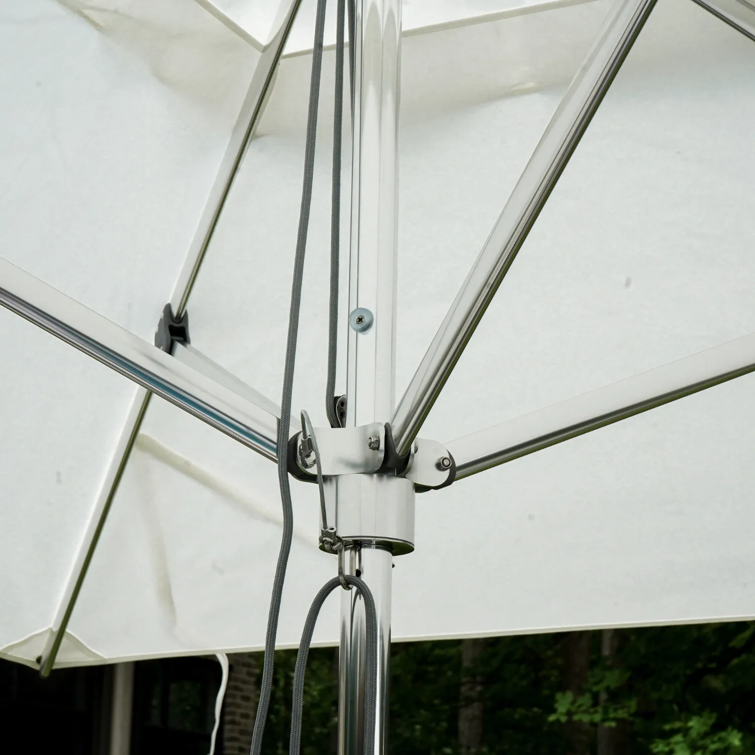 Designer 6.5' Square White Market Umbrella