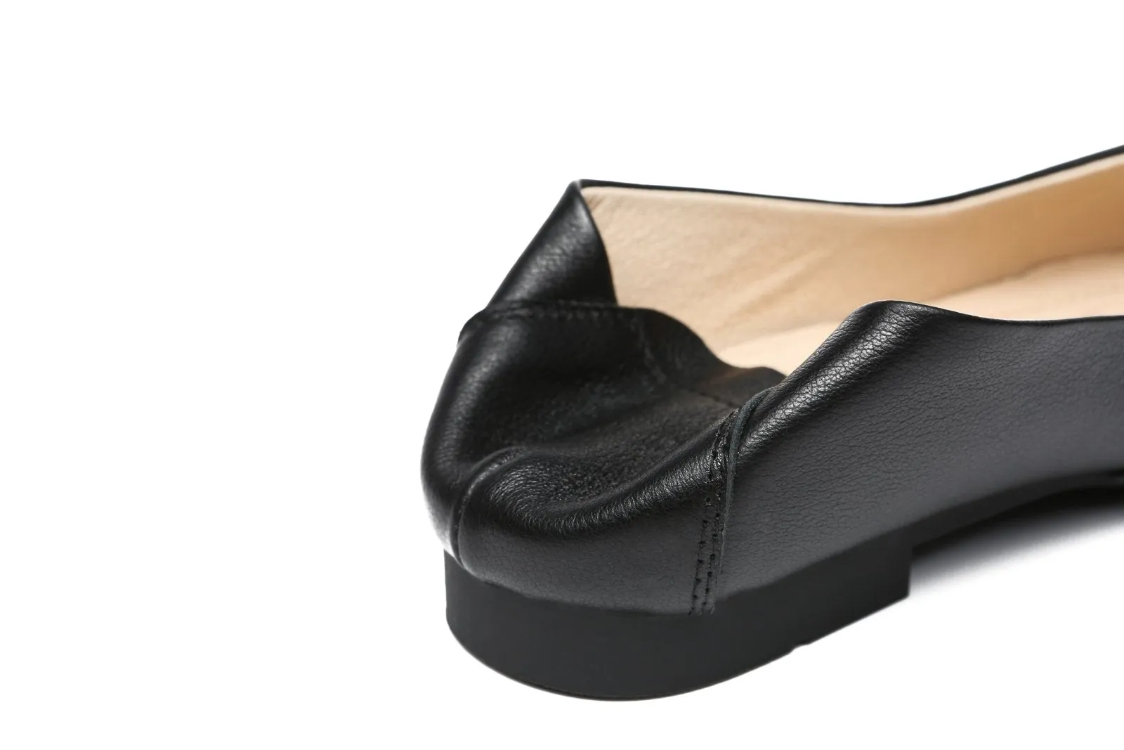 Everly Leather Pointed Toe Ballet Flats