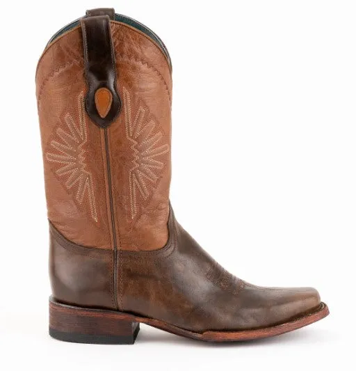 Ferrini Mens Santa Fe Handcrafted Brown Cowboy Boots