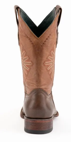 Ferrini Mens Santa Fe Handcrafted Brown Cowboy Boots