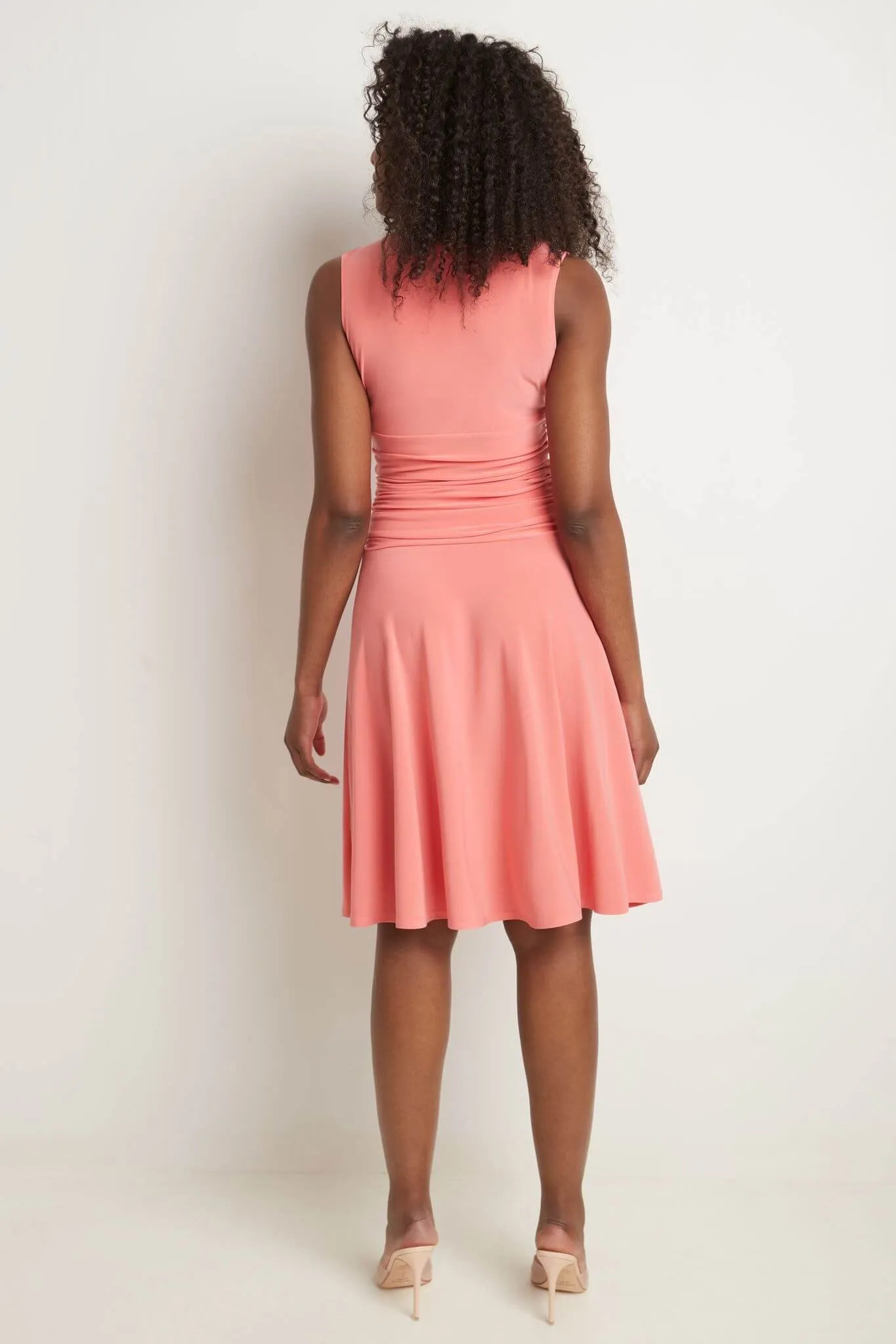 Form-Fitting Sleeveless Dress with Tummy Control