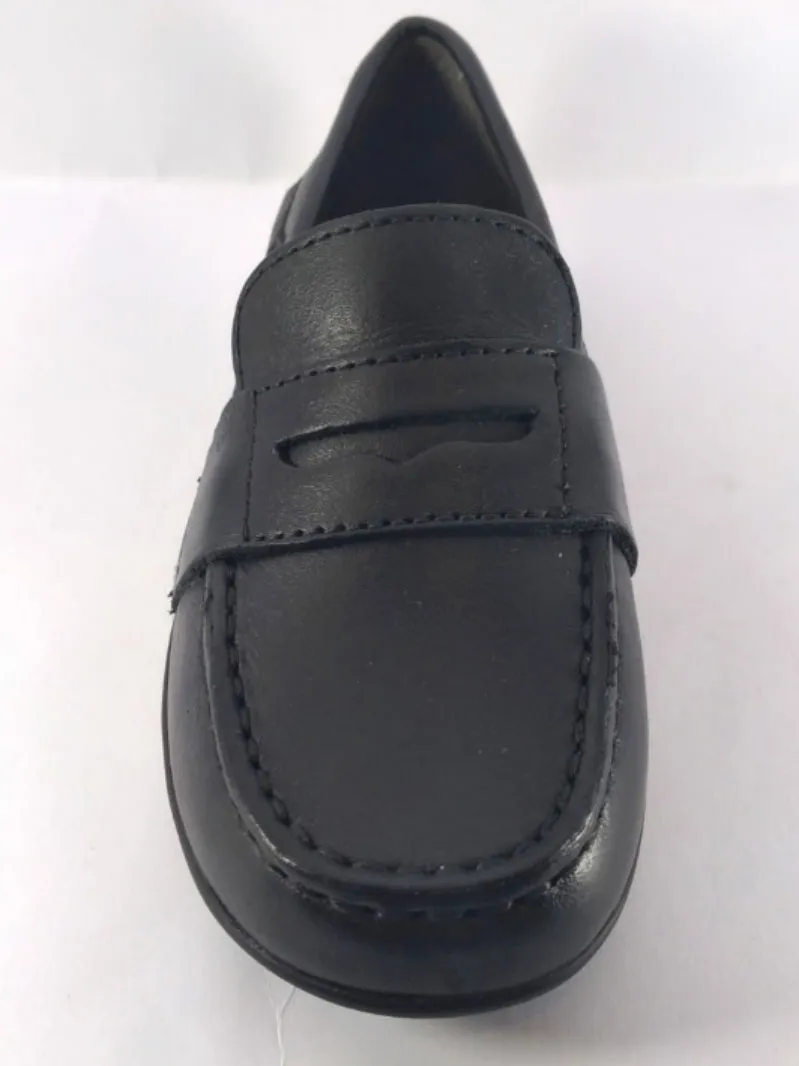 Geox Fast Black Leather Moccasin Loafer