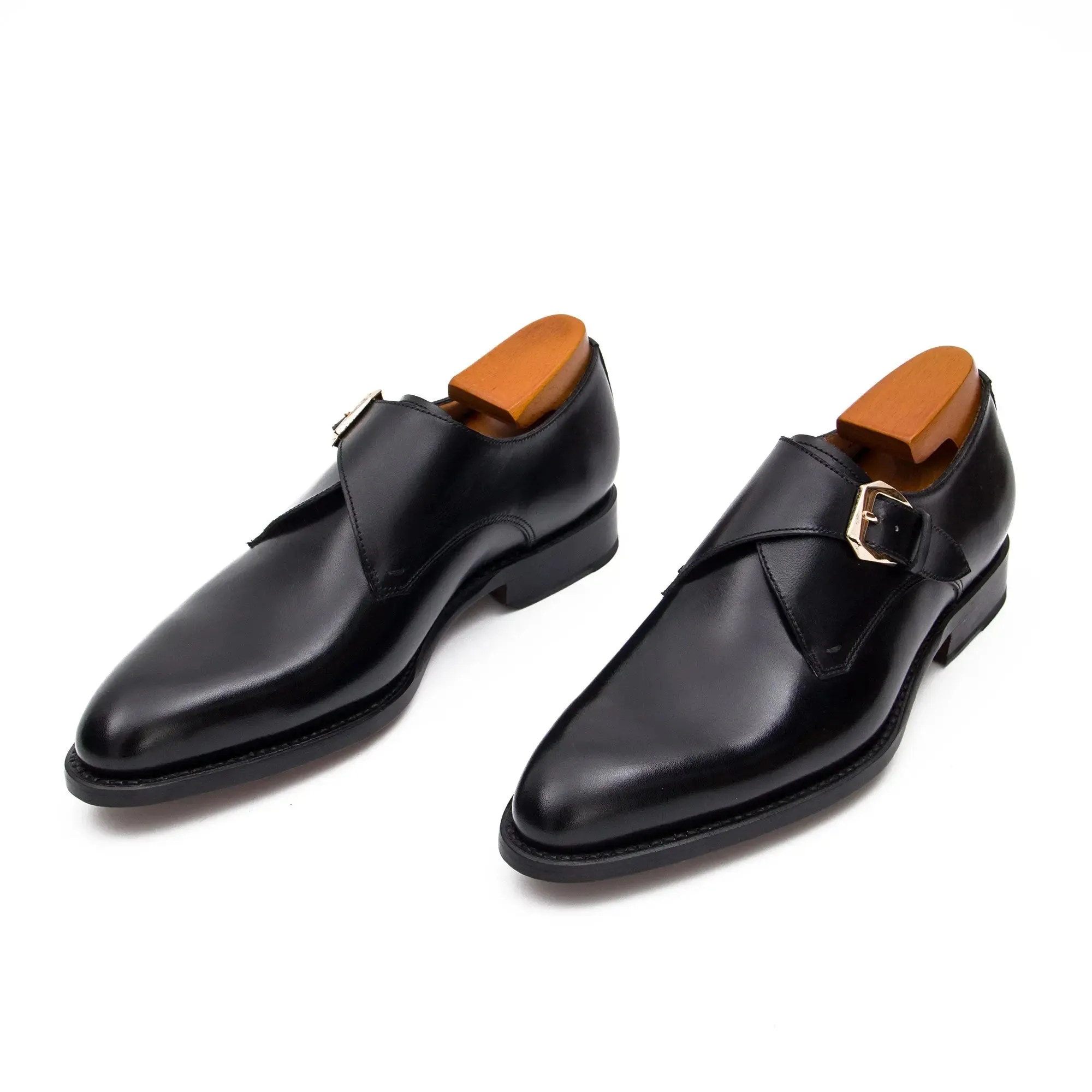 Goodyear Welted Calfskin Monk Strap Shoes