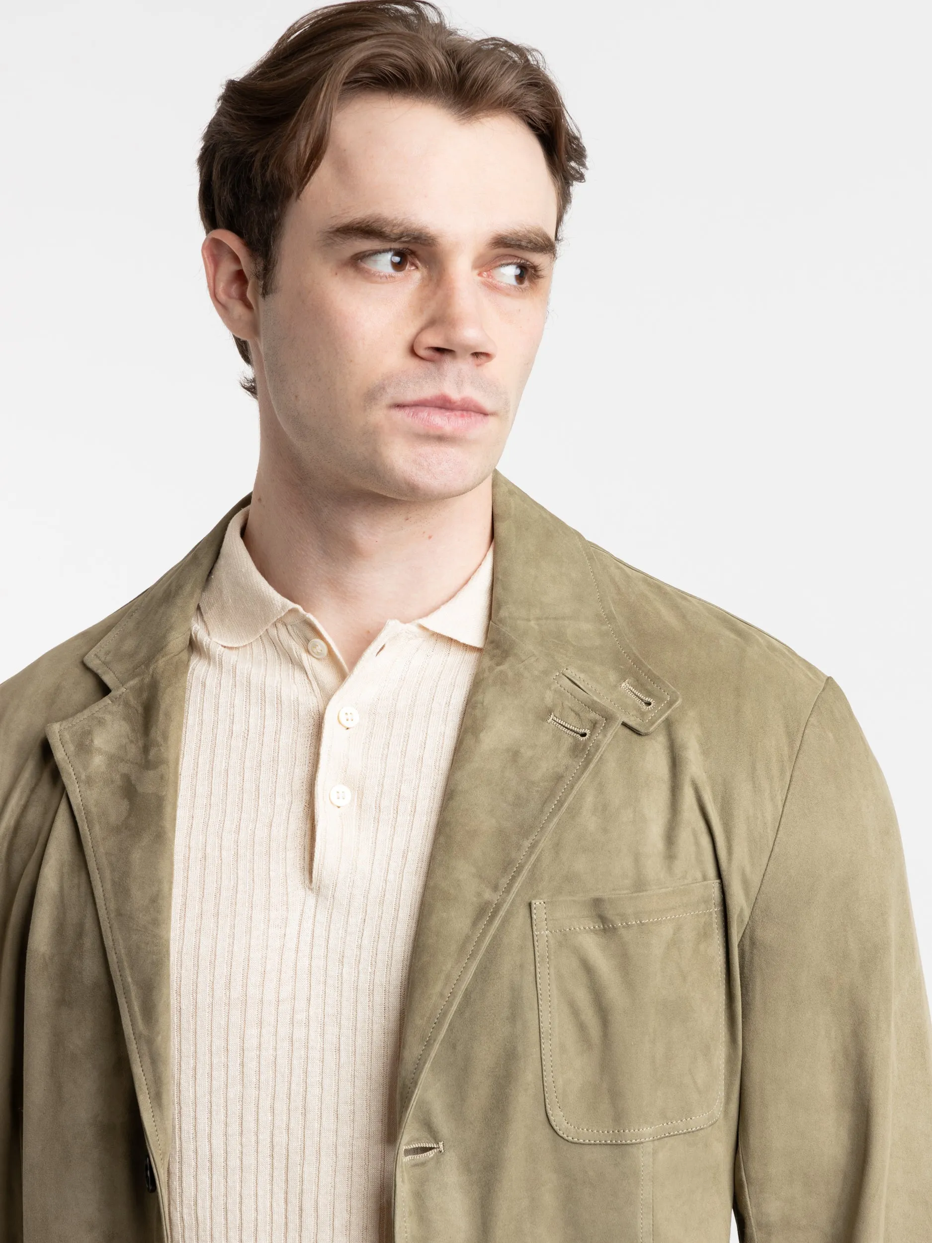 Green Scutum Suede Jacket