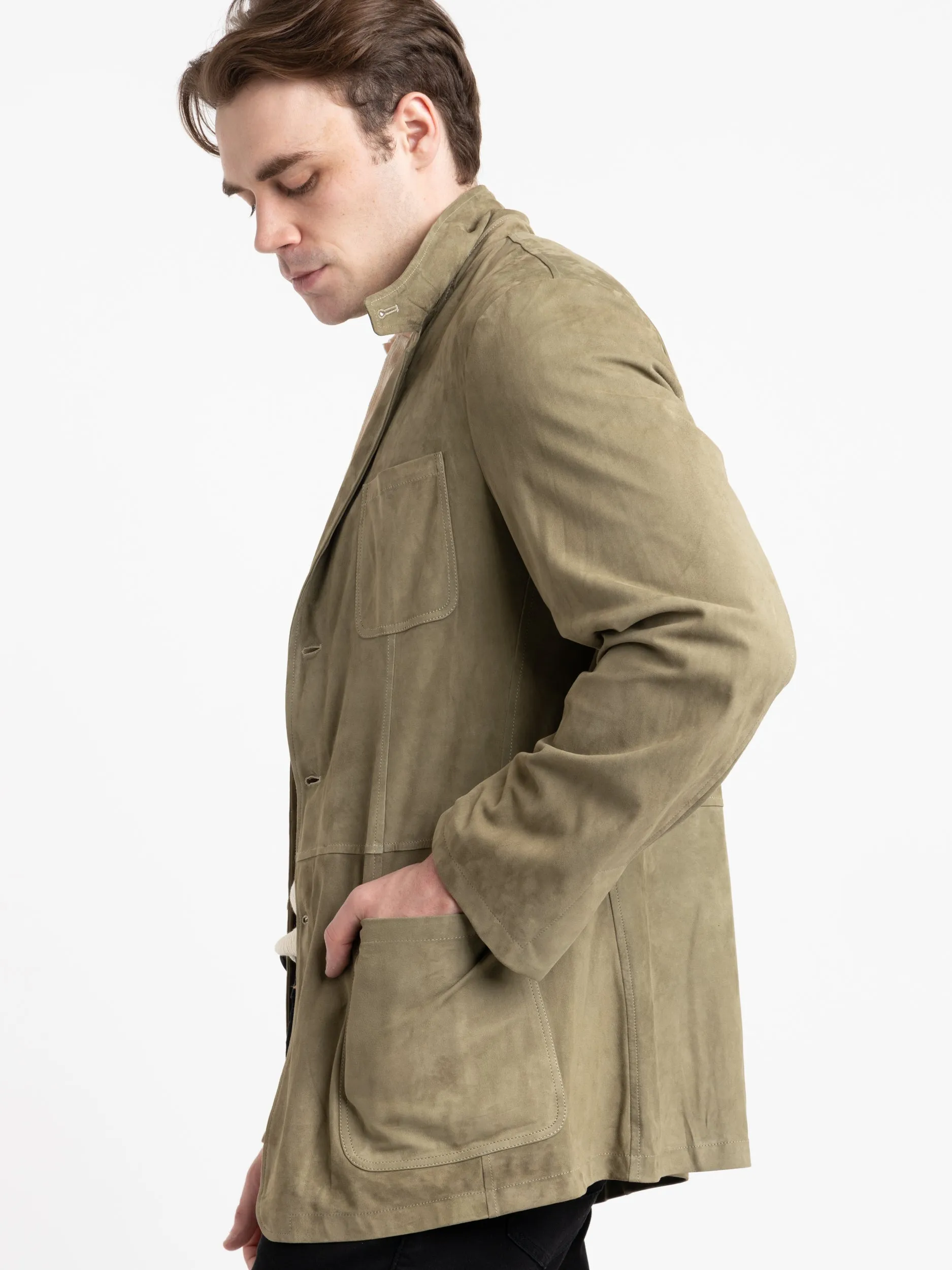 Green Scutum Suede Jacket