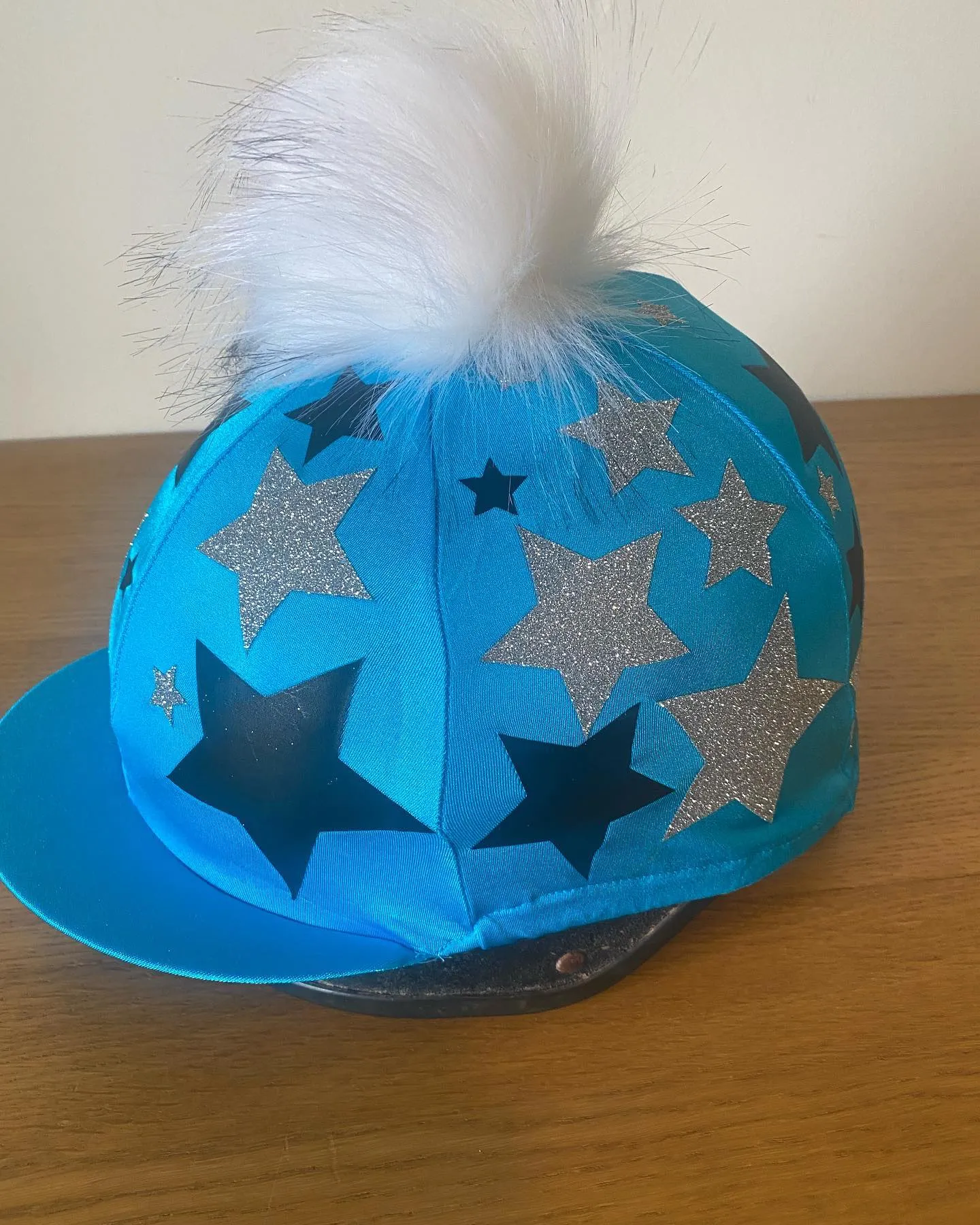 Hardy Equestrian Star Hat Silk With Removable Pom Pom