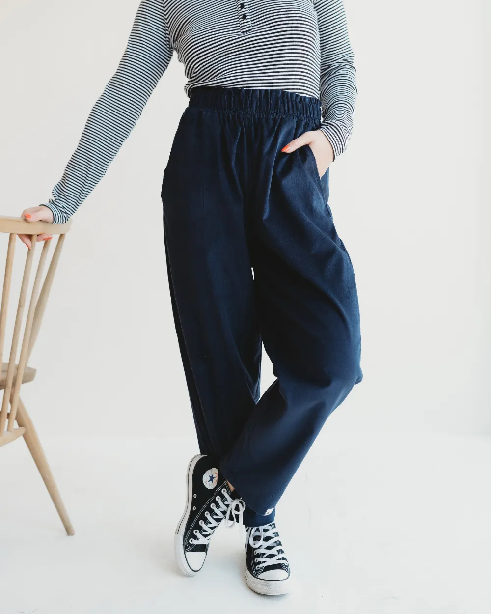 Kate Navy Cord Trousers