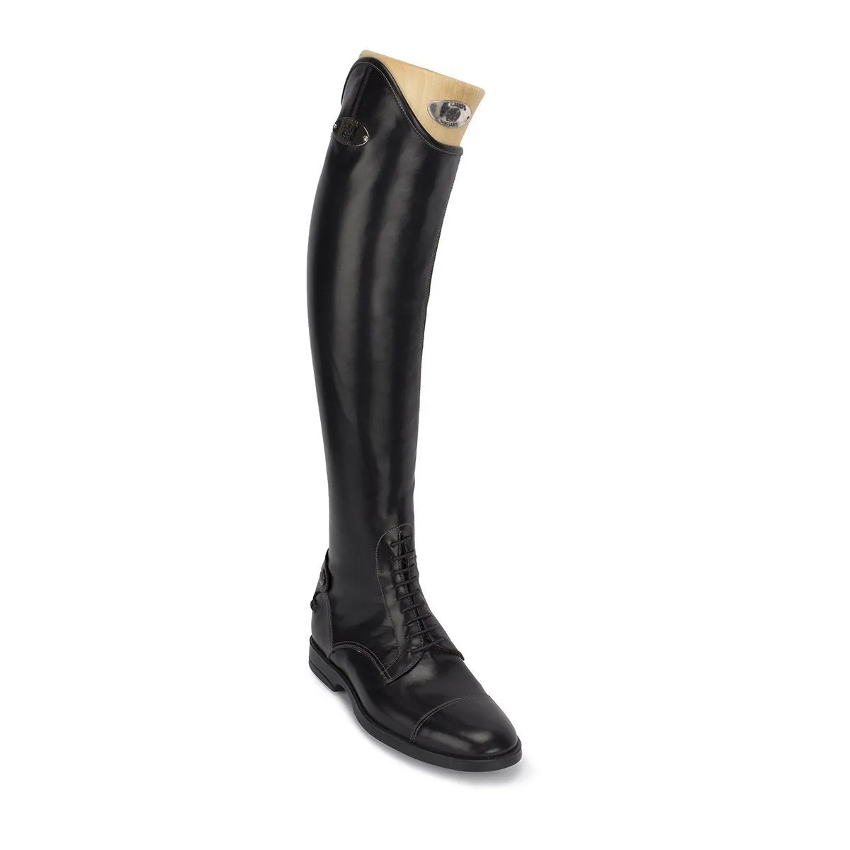 LEONARDO<br>Standard riding boot in black calfskin [40 - 46]