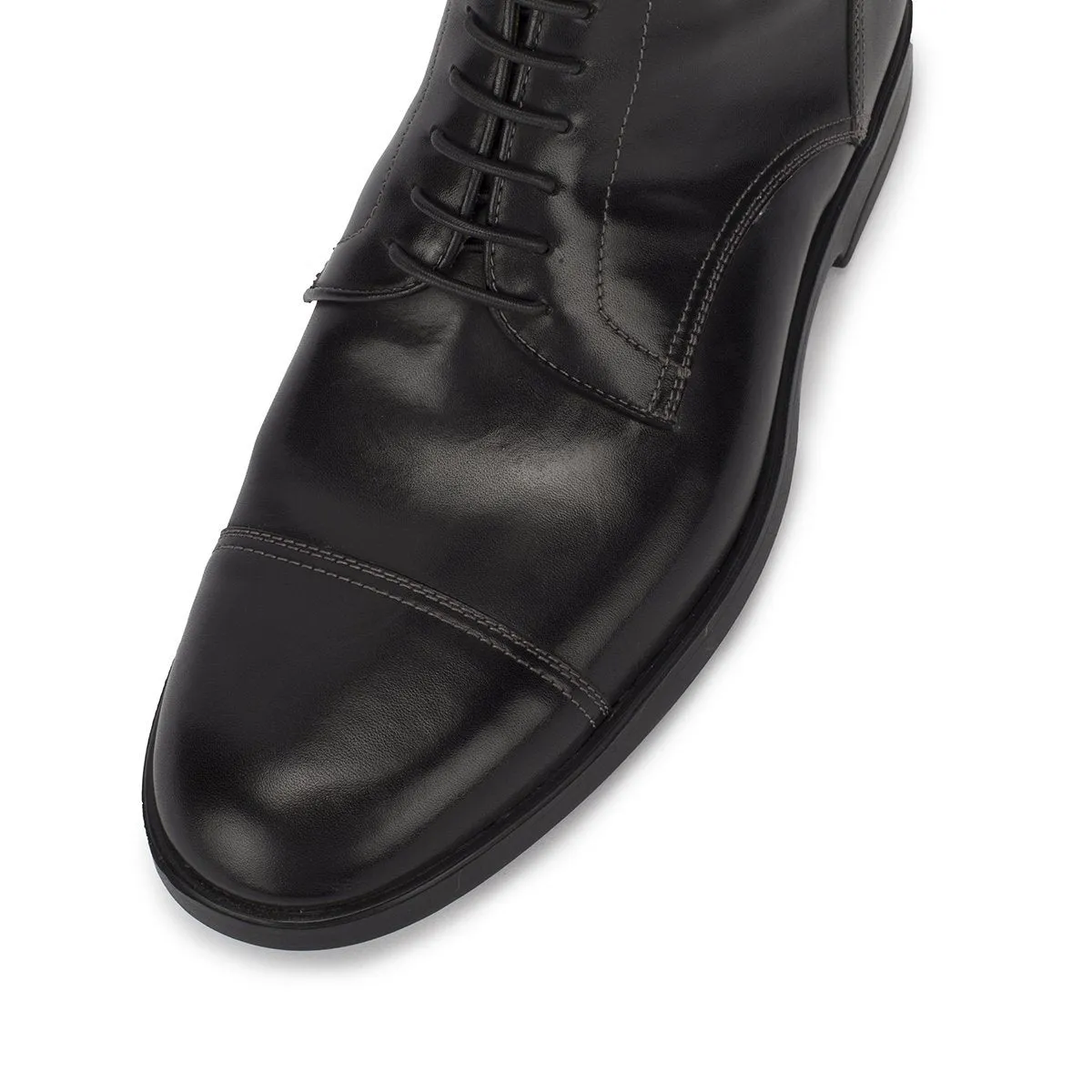 LEONARDO<br>Standard riding boot in black calfskin [40 - 46]