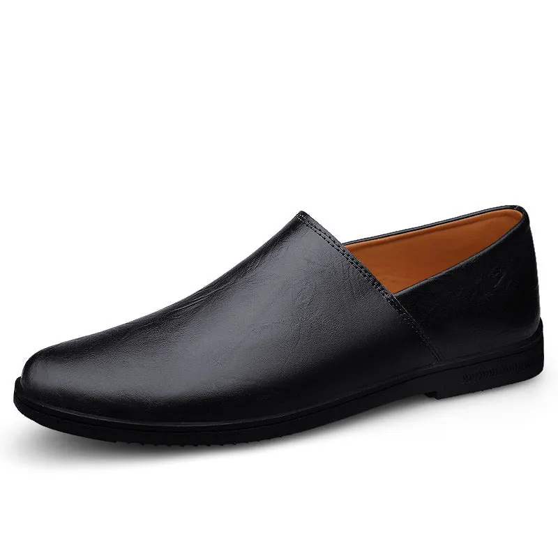 Men's Business Solid Leather Penny Loafers