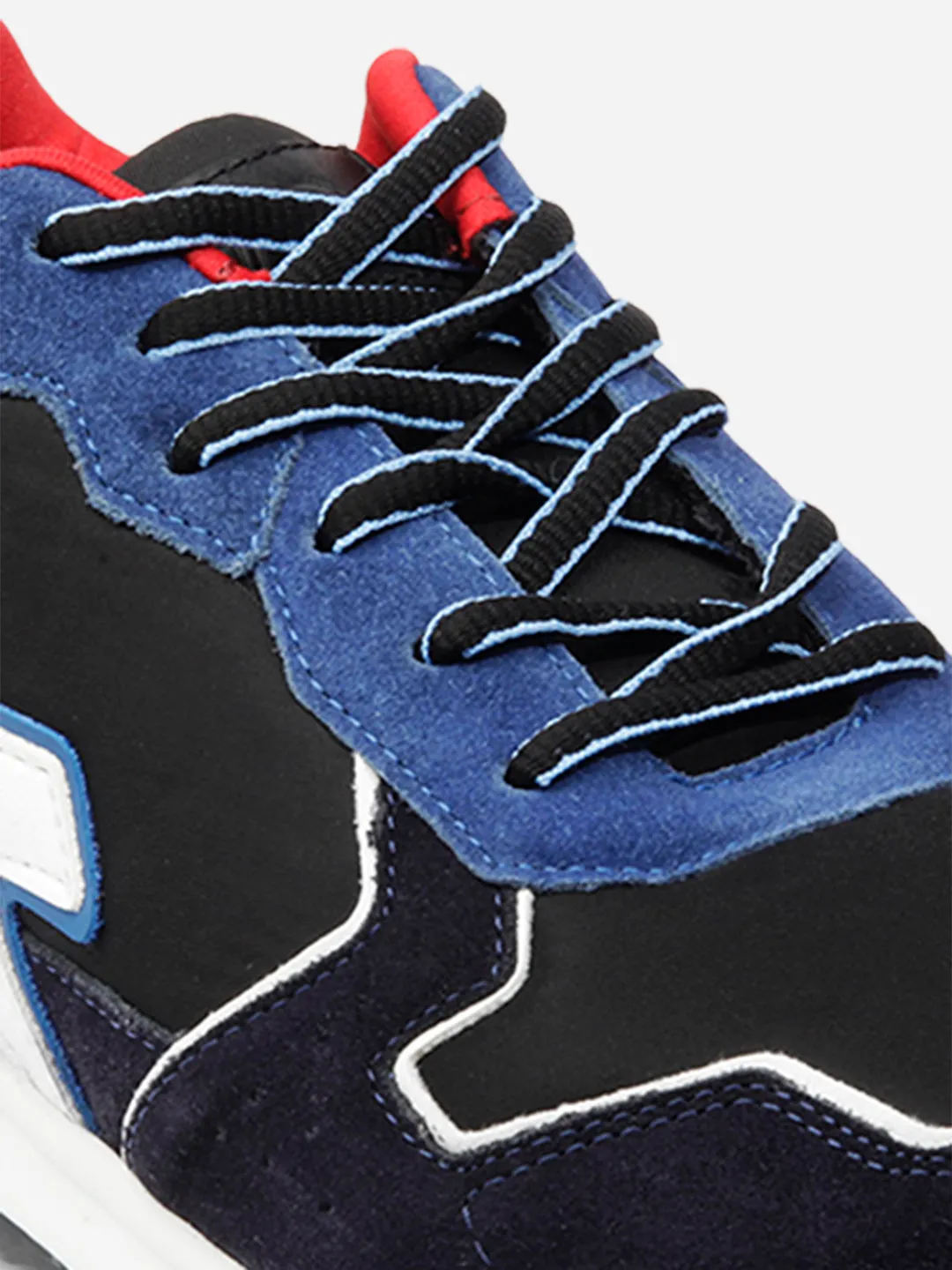 Men's Navy Blue Suede Classic Sneakers (ID3092)