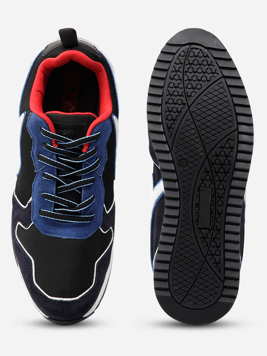 Men's Navy Blue Suede Classic Sneakers (ID3092)