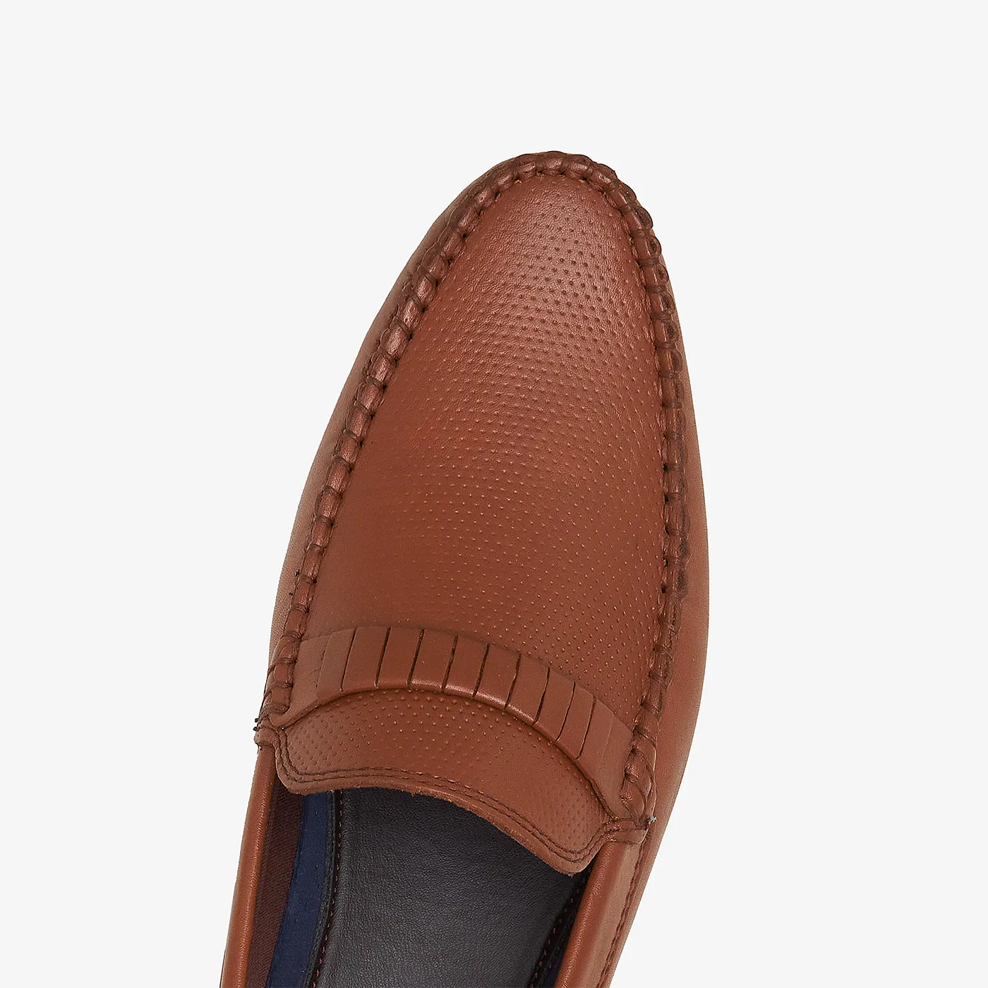 Men's Textured Leather Loafers