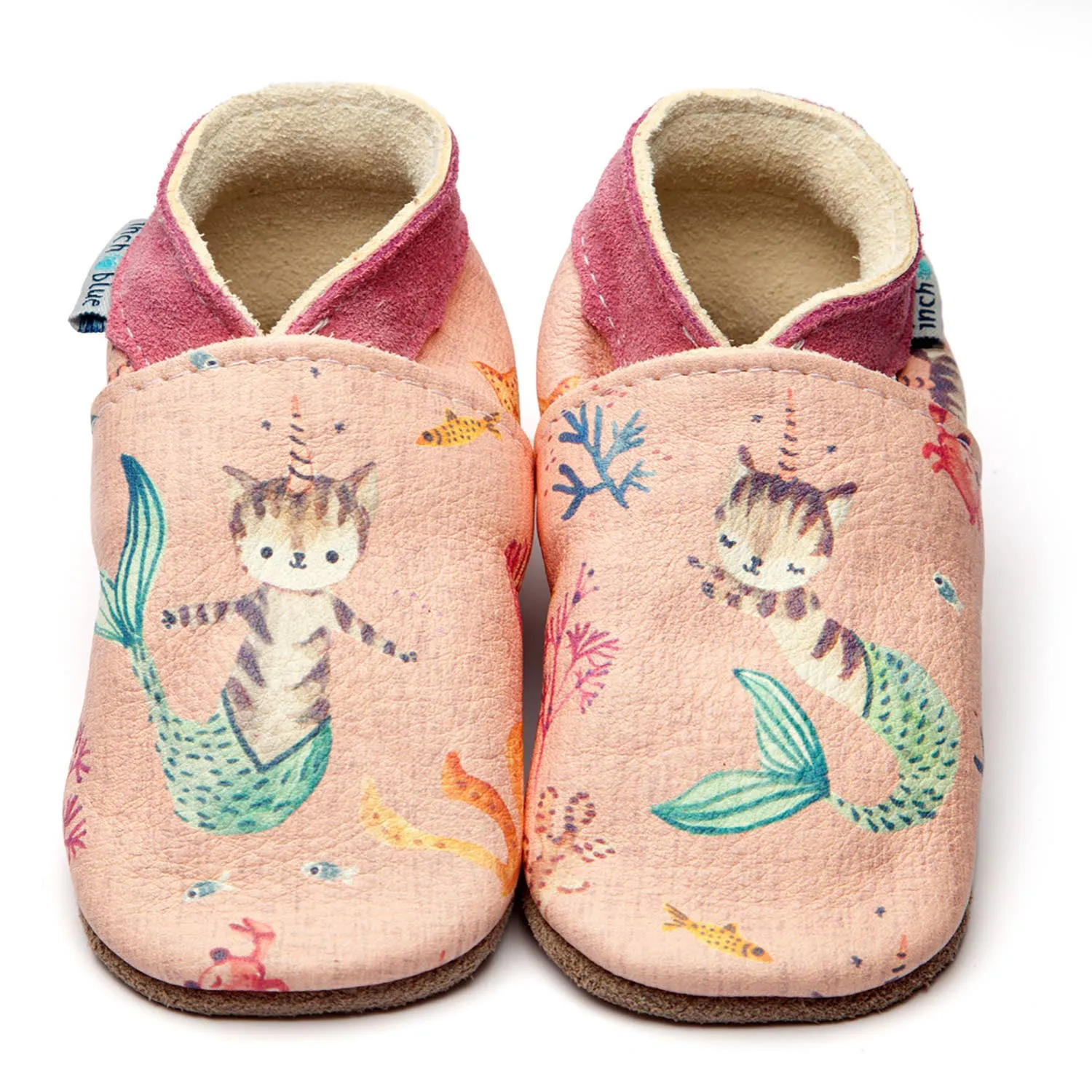 Mercat Pink Leather Baby Moccs - Shoes