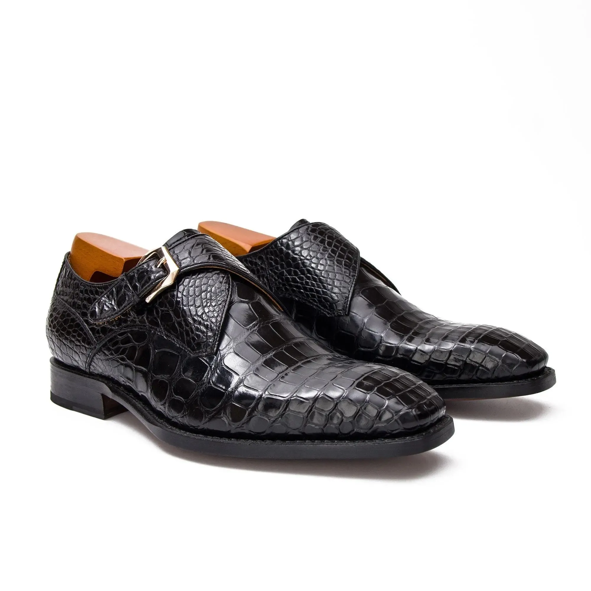 Nile Crocodile Monk Strap Shoes