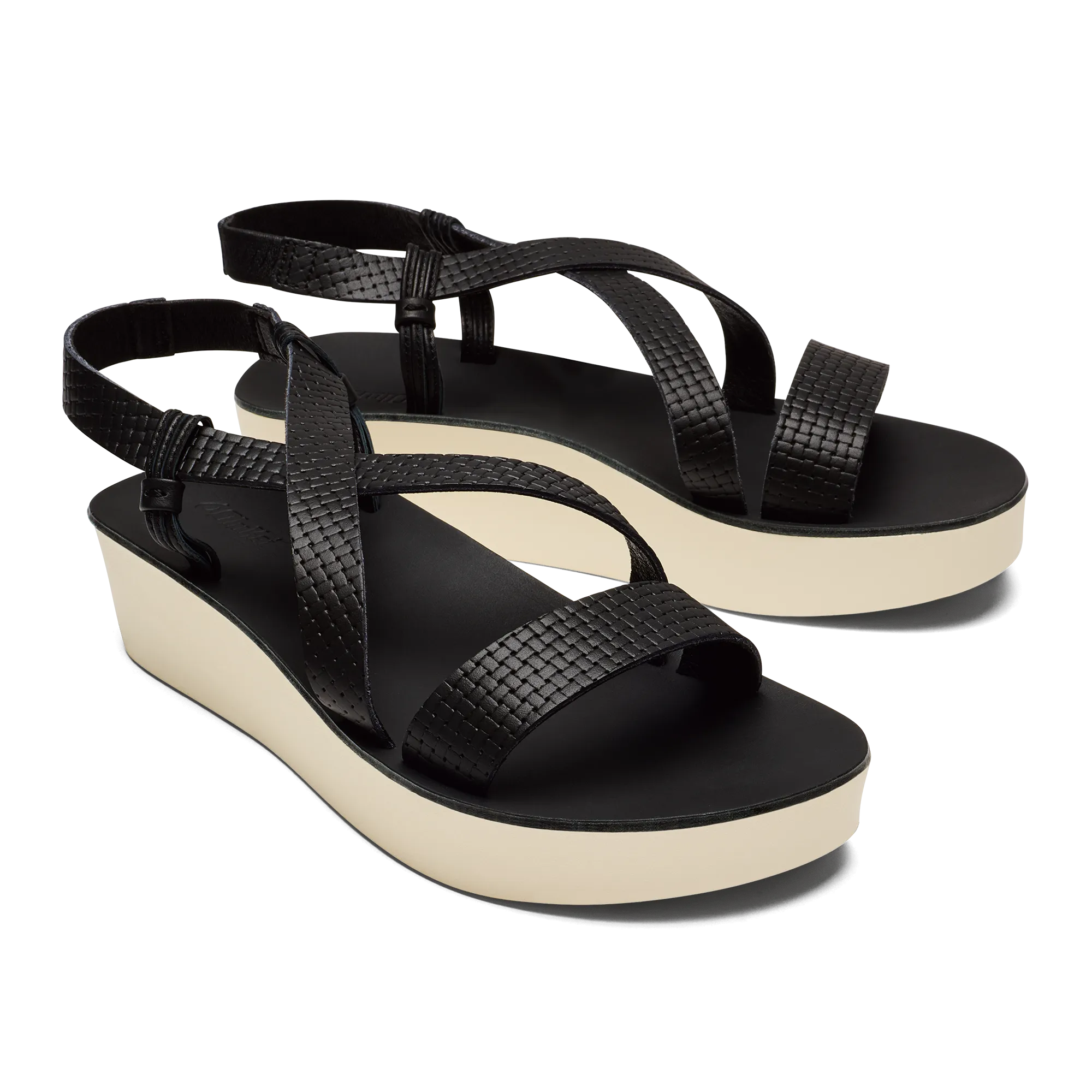 ‘Ōnohi Strappy - Black / White Sand