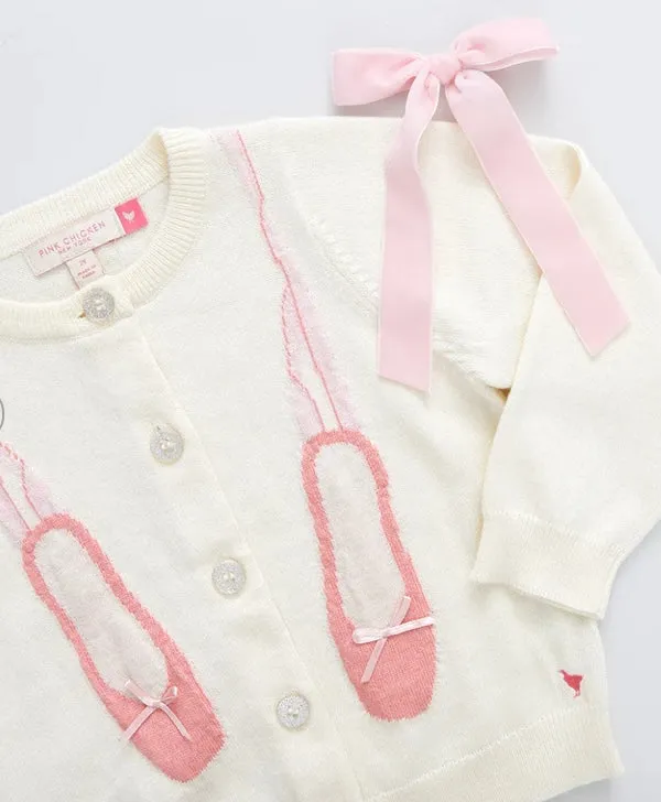 Soft Pink Ballet-Inspired Sweater for Kids - PINK CHICKEN