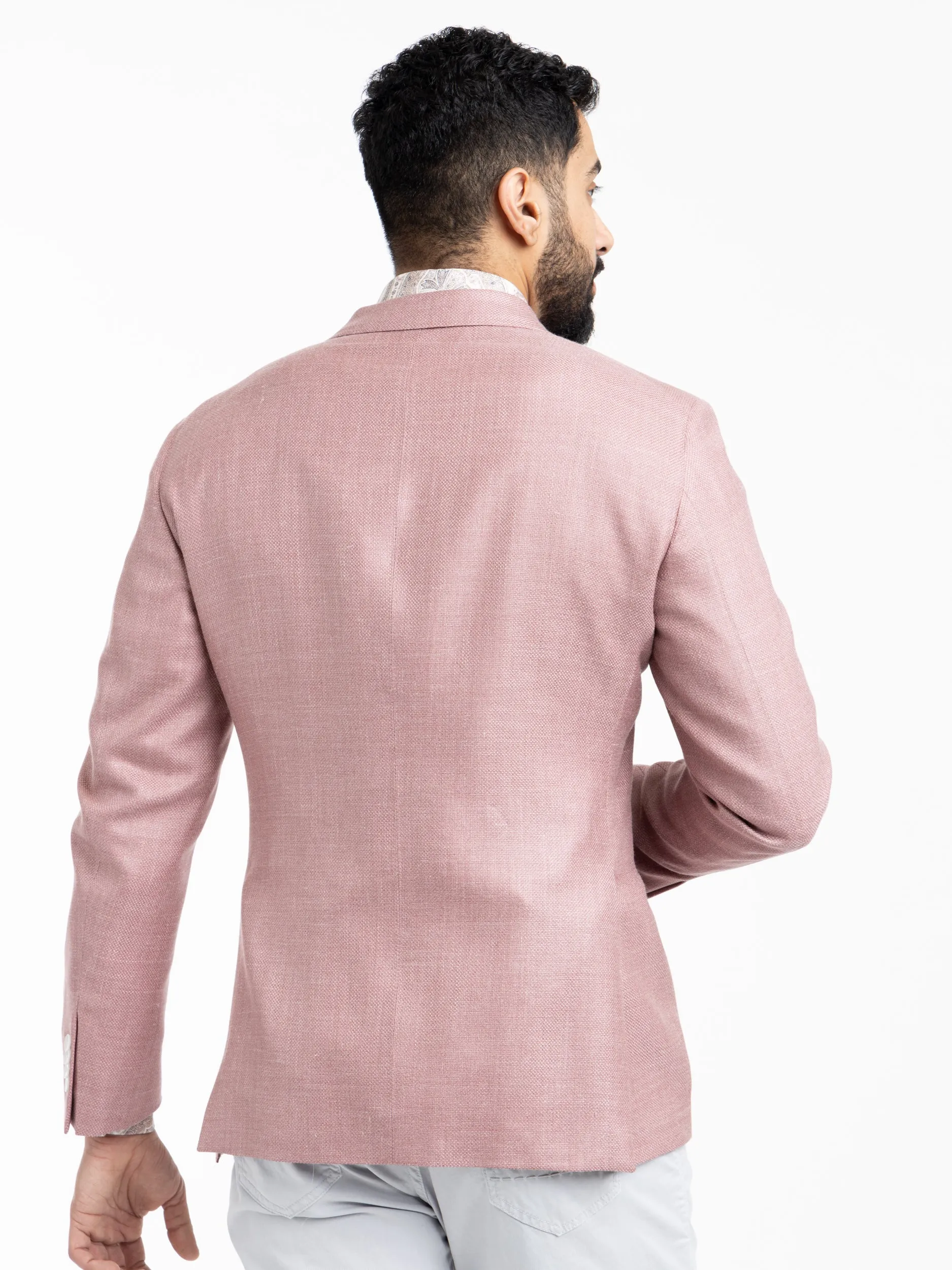 Pink Wool-Silk Sport Jacket