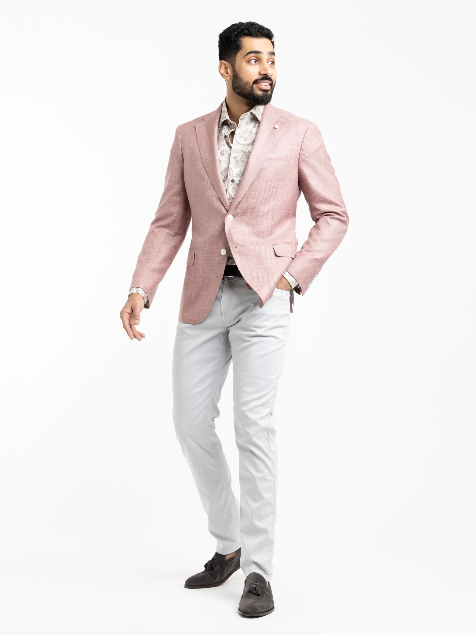 Pink Wool-Silk Sport Jacket