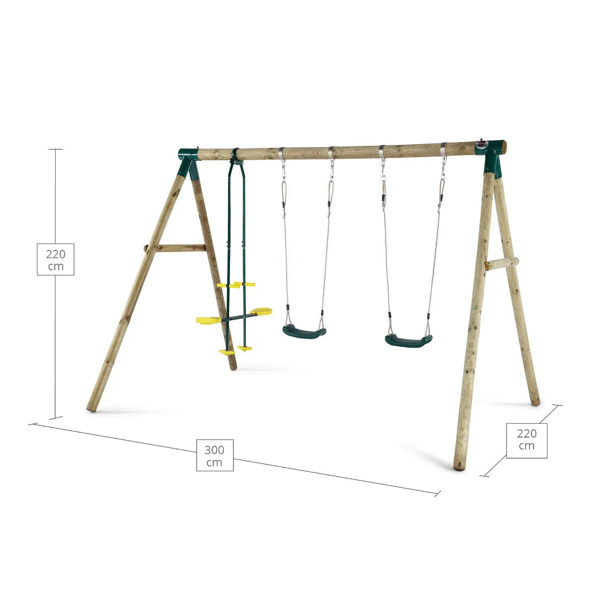 Plum Colobus Wooden Swing Set