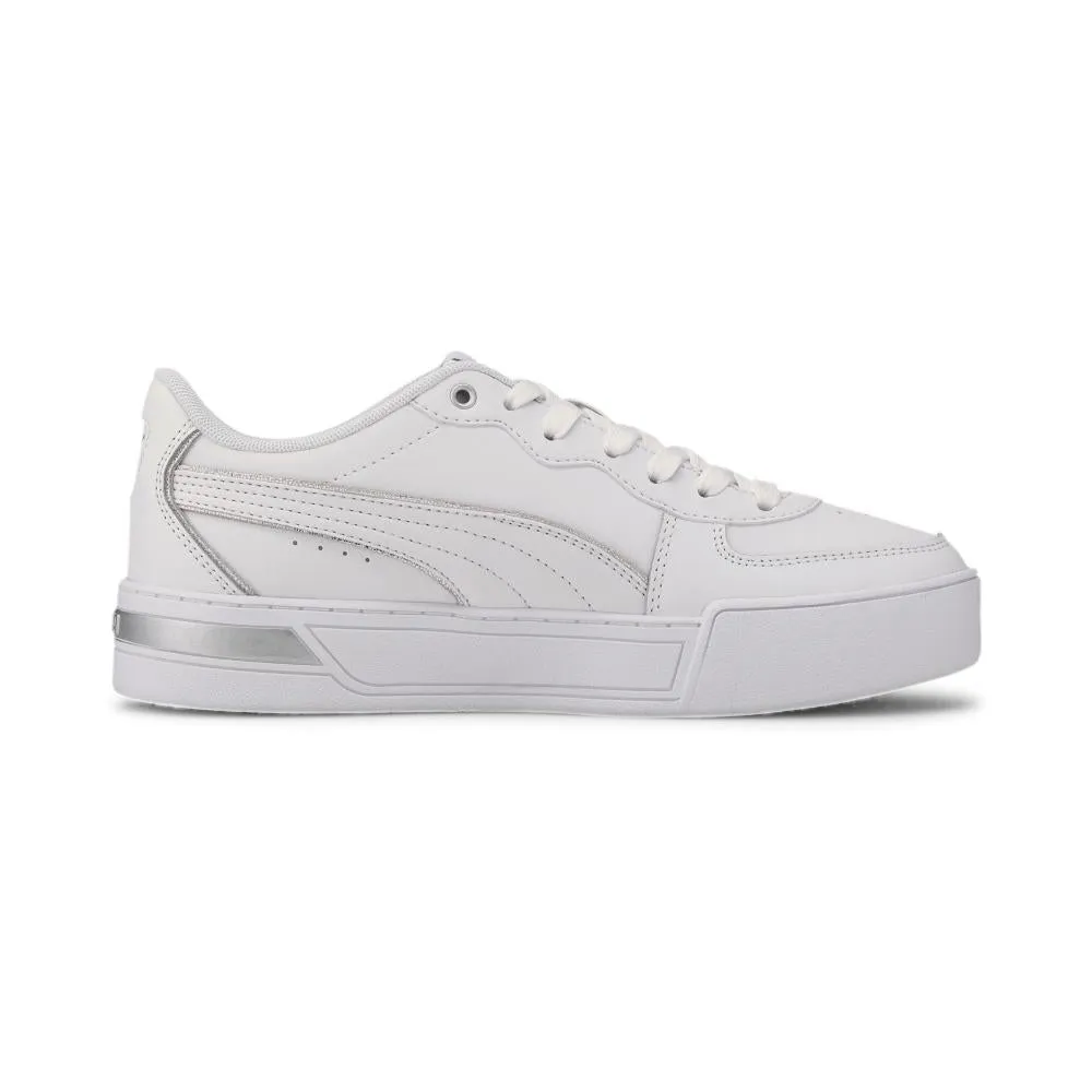 Puma women's sneakers shoe Skye Metallic 374797 01 white silver