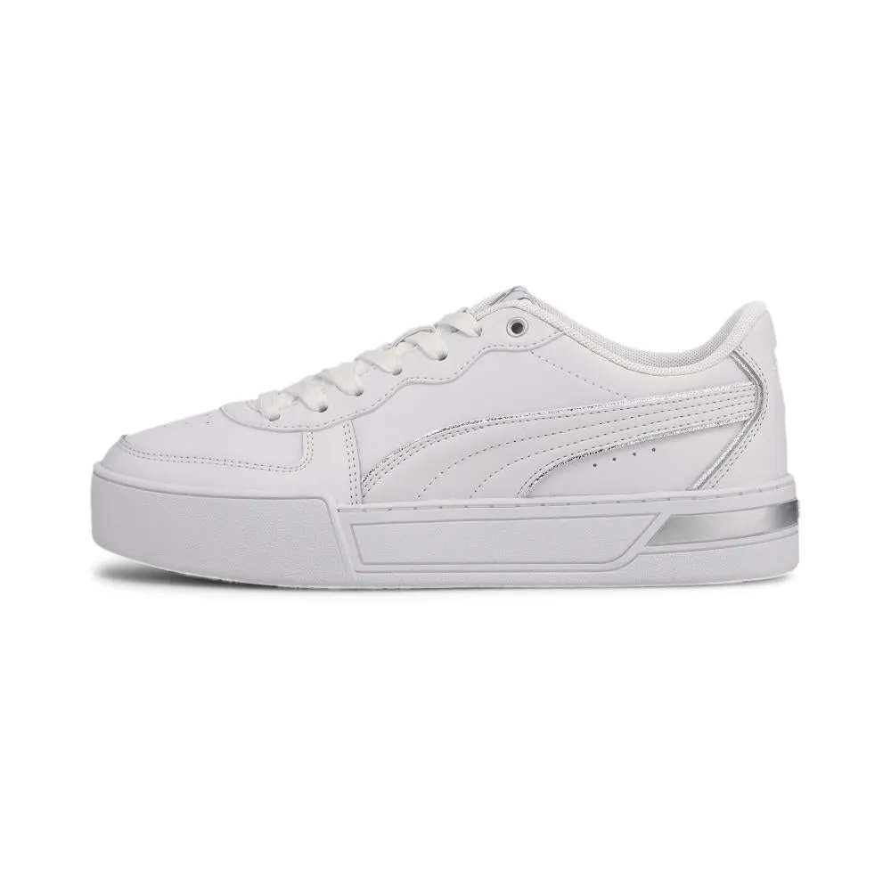 Puma women's sneakers shoe Skye Metallic 374797 01 white silver