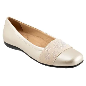 Samantha Champagne Ballet Flat Shoes