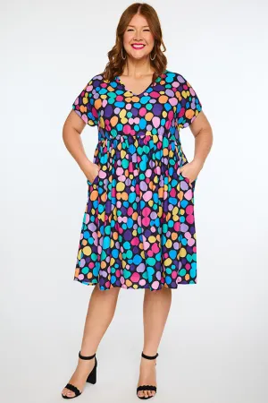 Savannah Rainbow Pebble Spots Dress