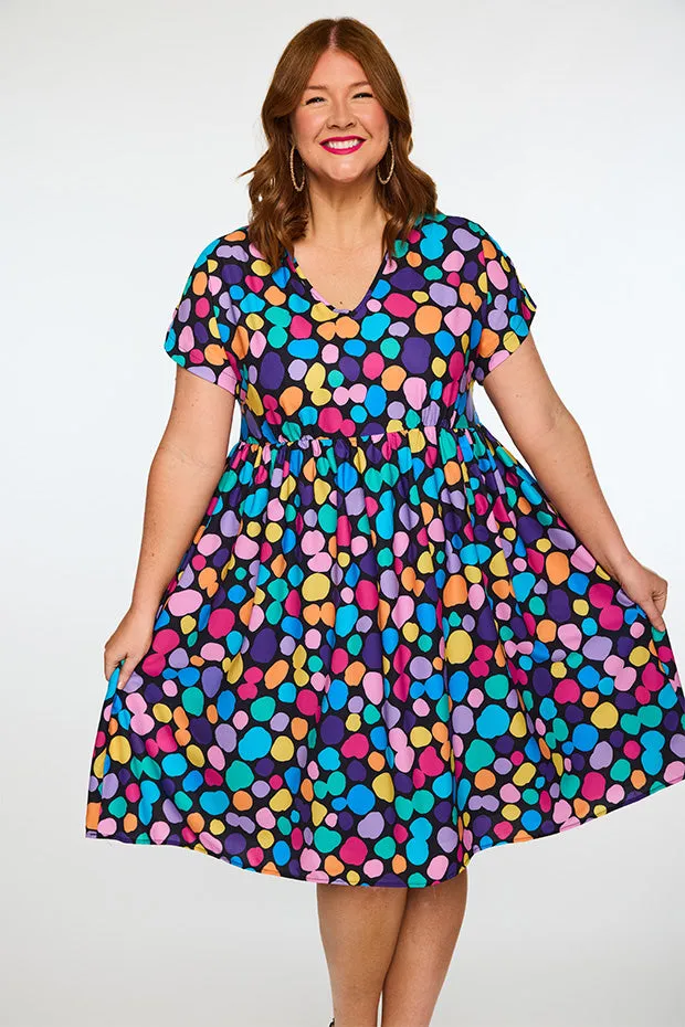 Savannah Rainbow Pebble Spots Dress