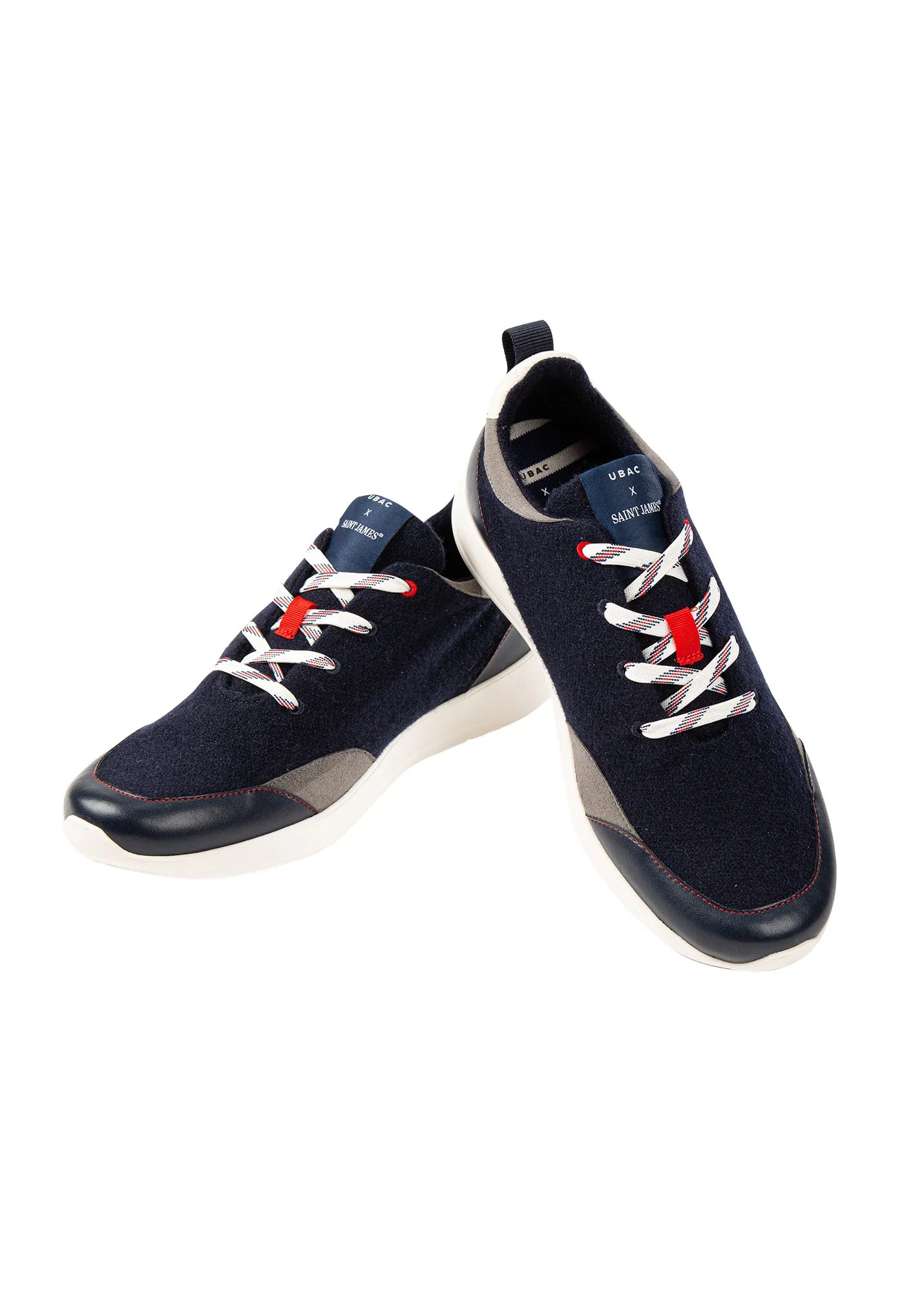 Sneakers in recycled wool - SAINT JAMES x Ubac (NAVY)