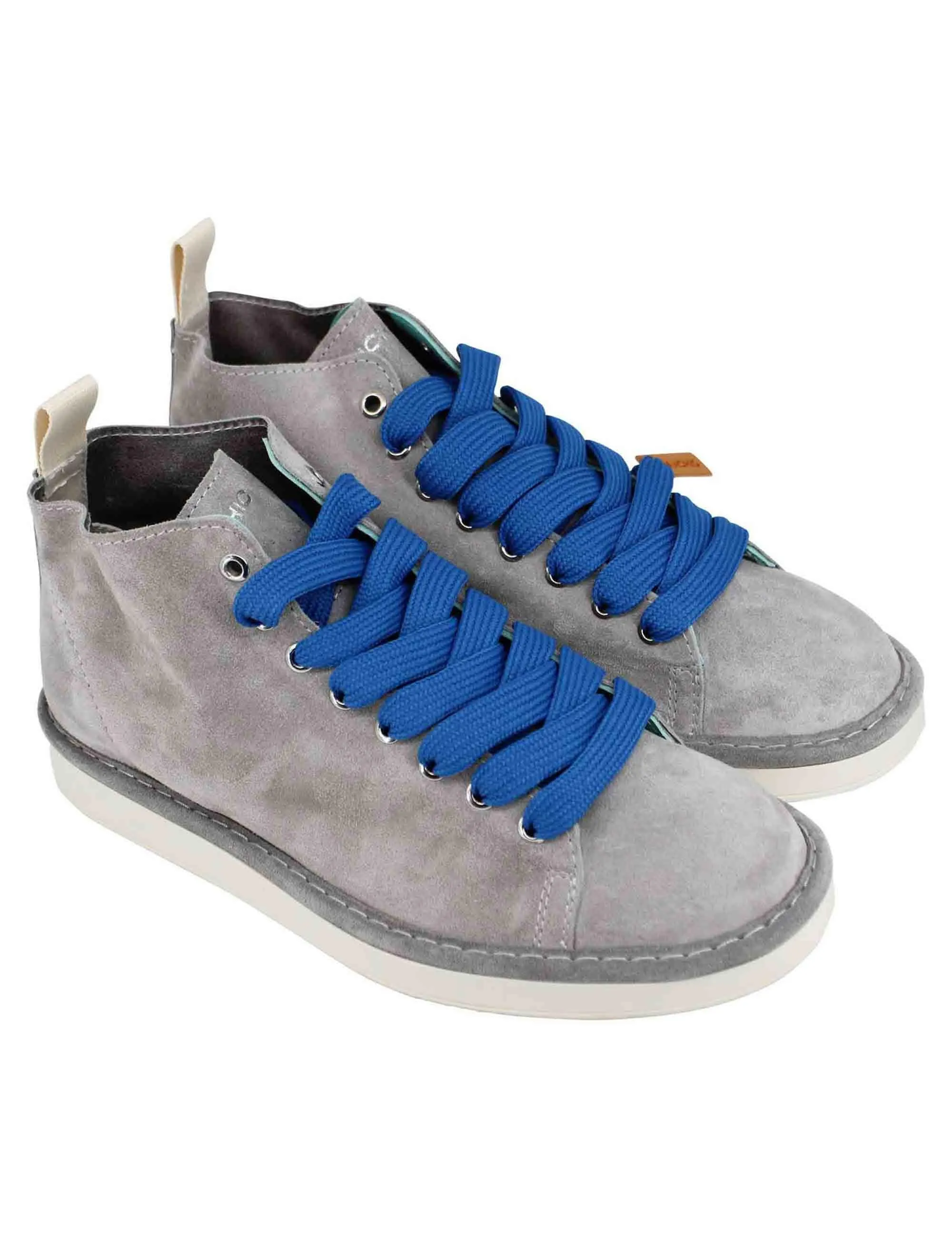 Sneakers uomo in camoscio grigio