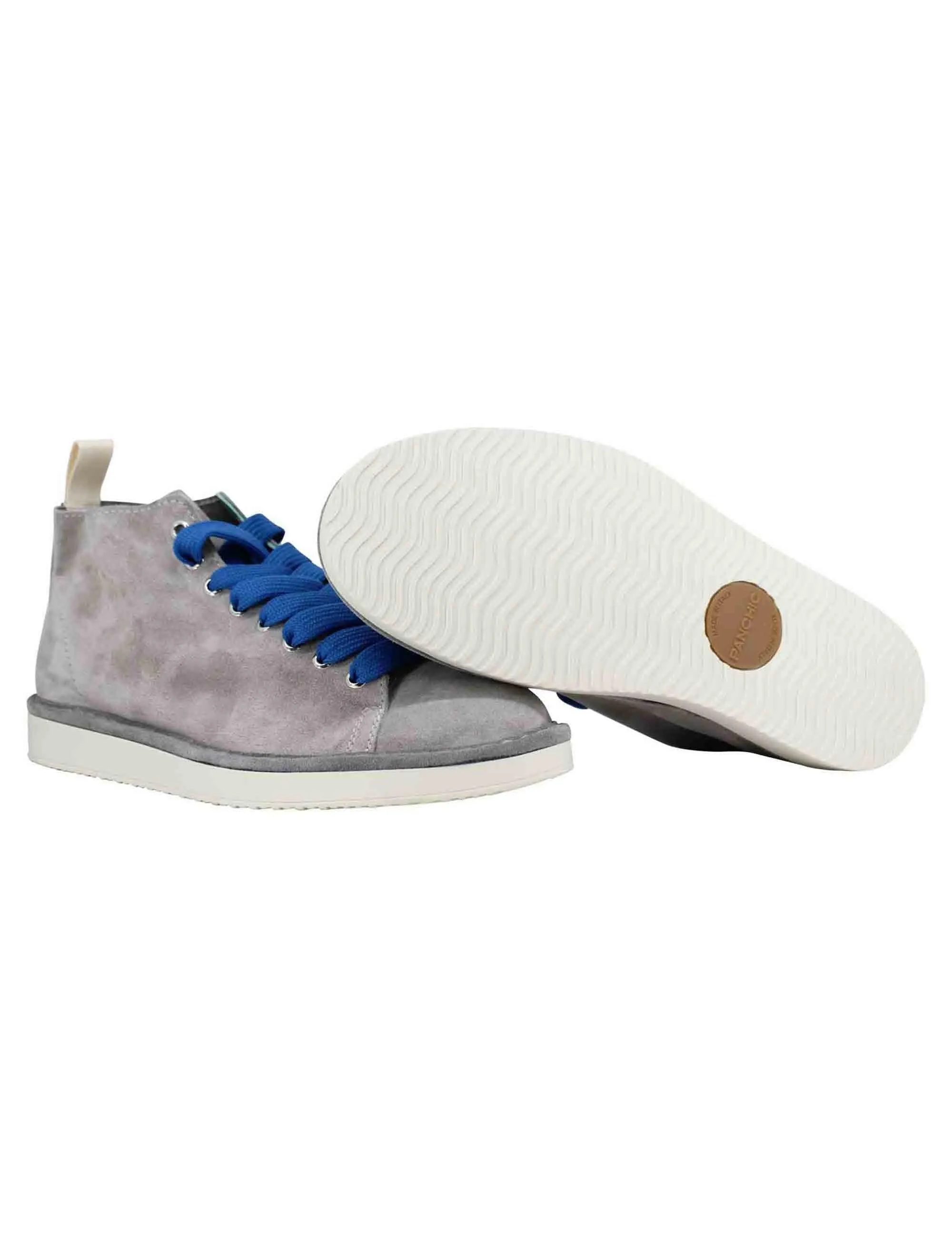 Sneakers uomo in camoscio grigio