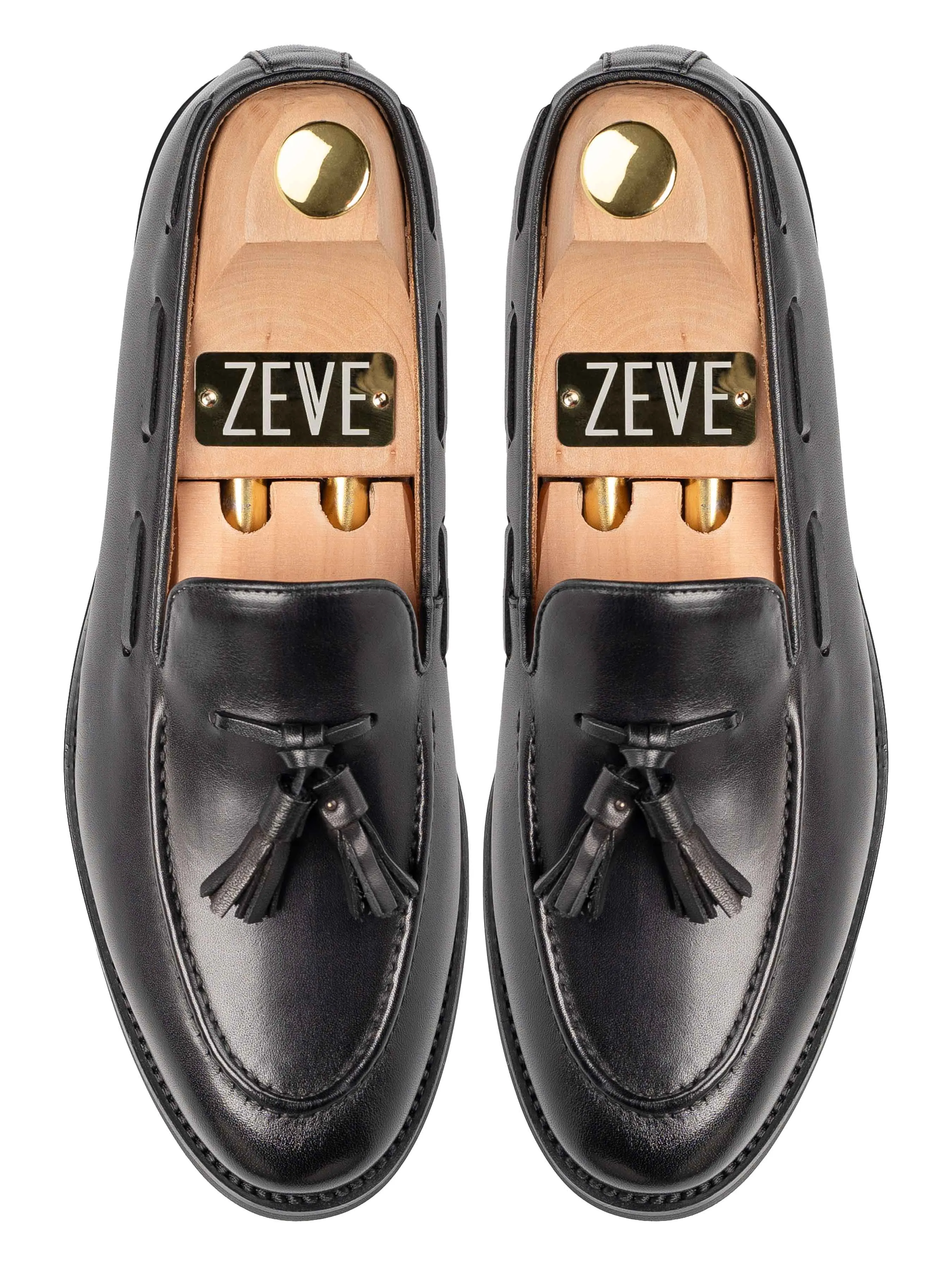 Tassel Loafer - Black Grey (Hand Painted Patina)