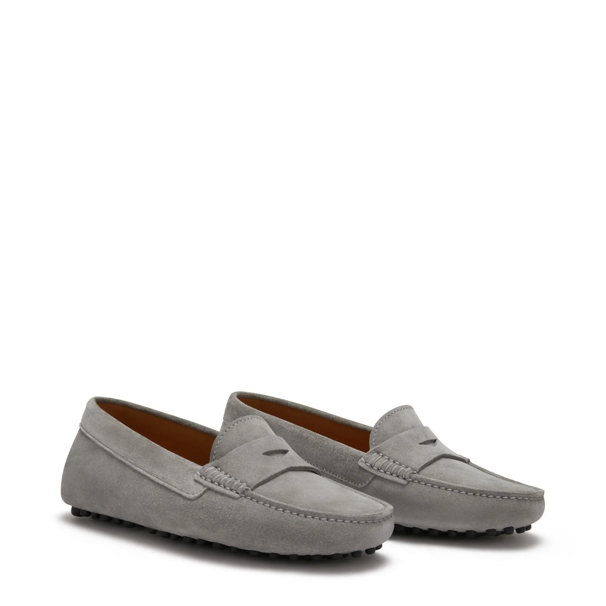 Vendôme Marie grey suede moccasins