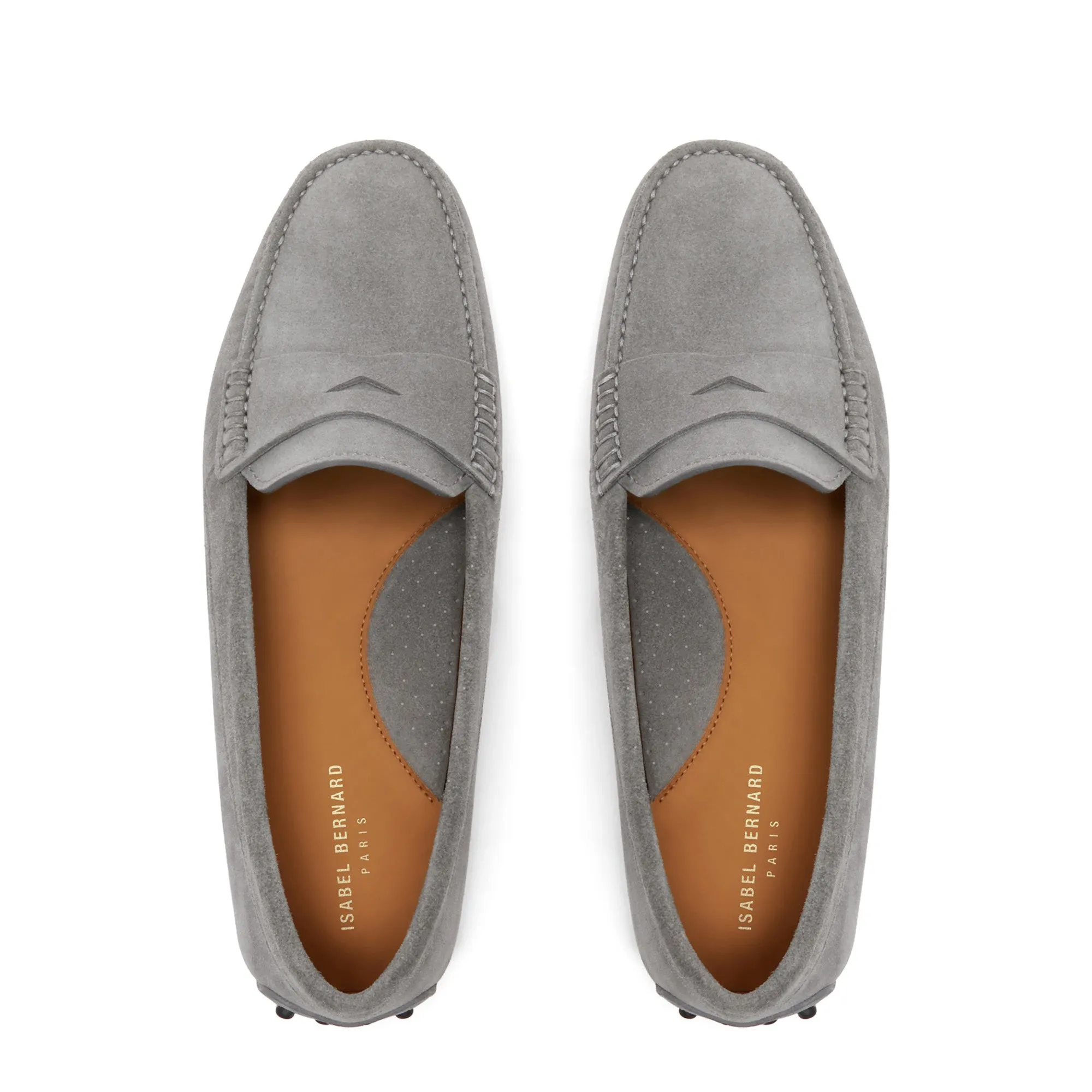 Vendôme Marie grey suede moccasins