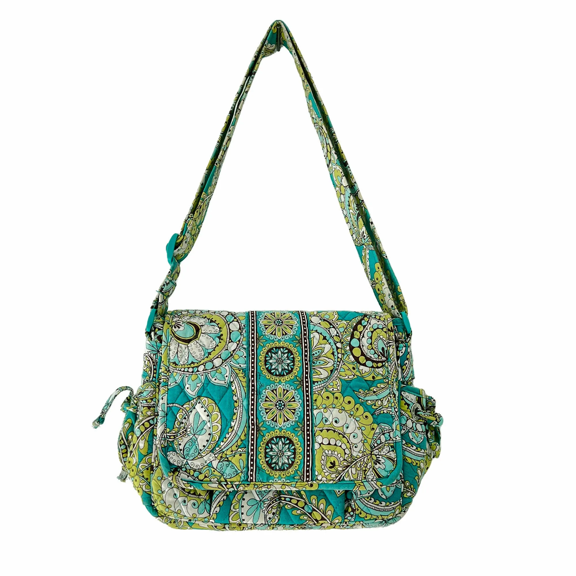 Vera Bradley Turquoise Peacock Quilted Crossbody Bag